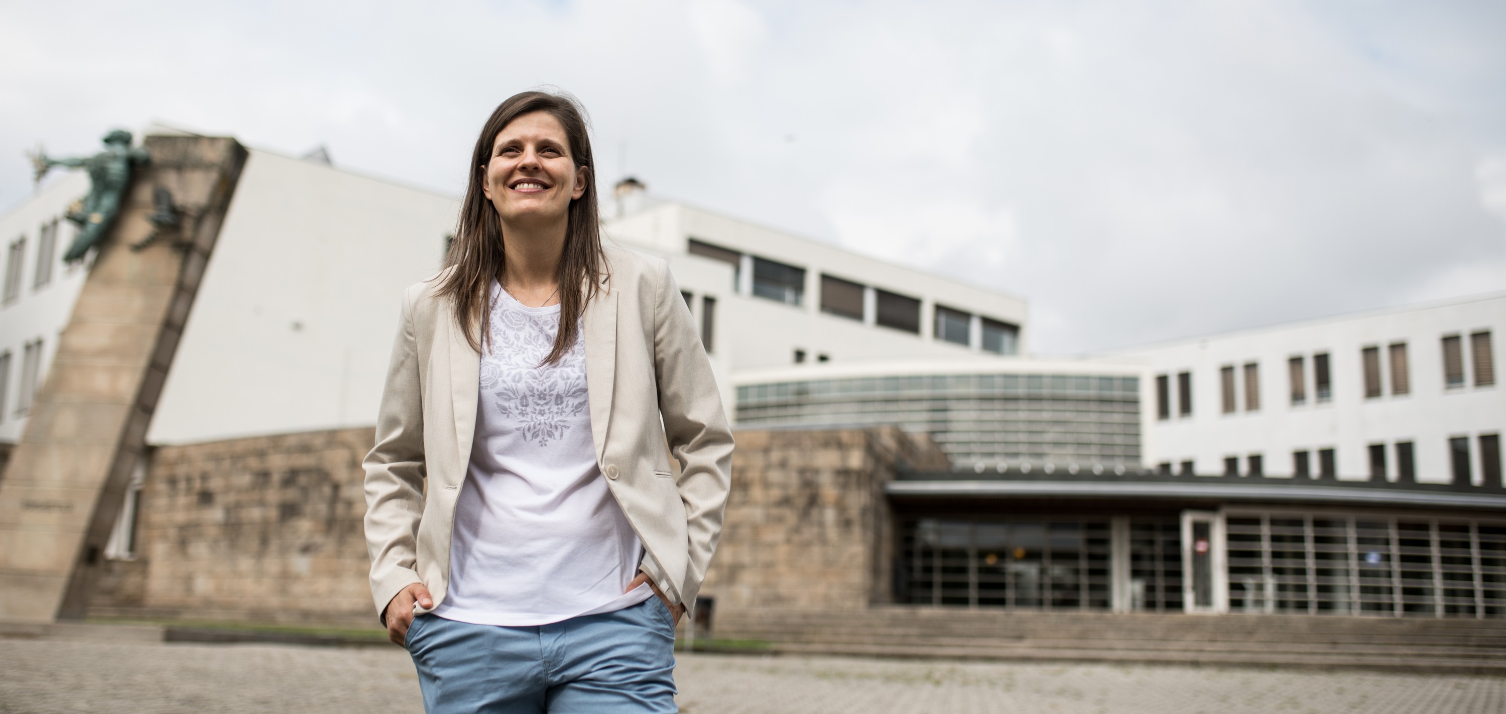 Filipa Fernandes no campus de Gualtar (foto: Nuno Gonçalves)