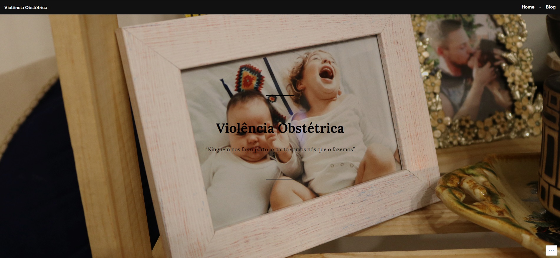 Homepage da reportagem vencedora