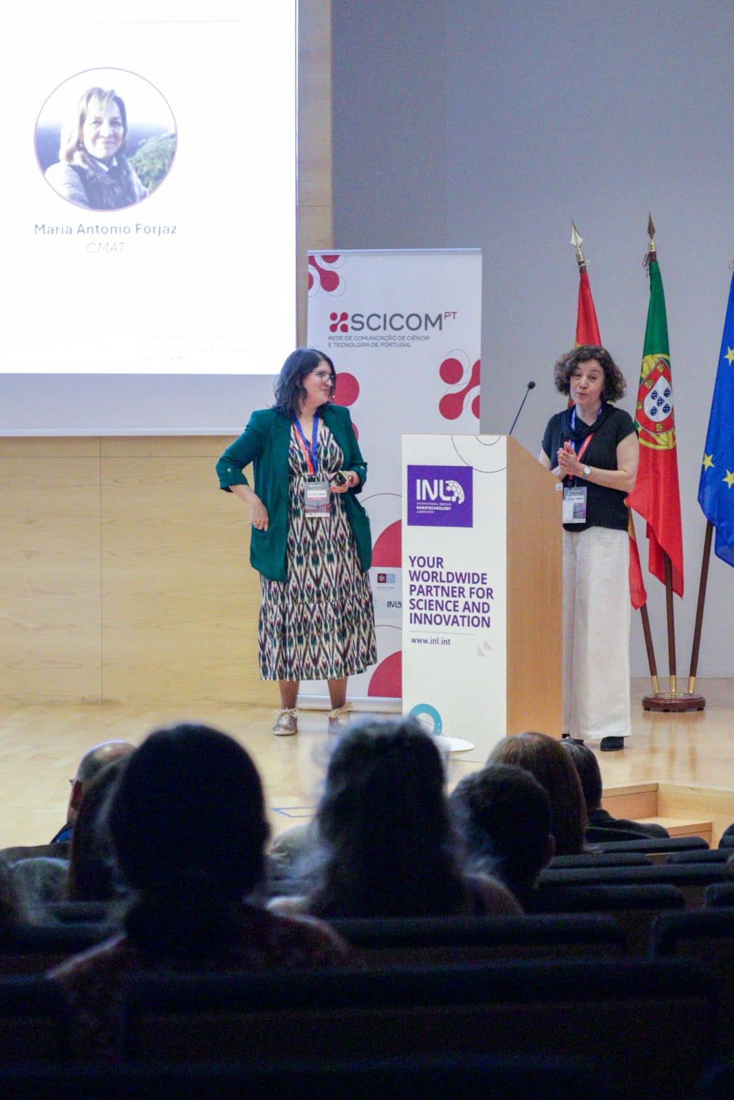 Sessão de abertura com Elsa Costa e Silva, Anabela Carvalho (e Maria Antónia Forjaz), da UMinho