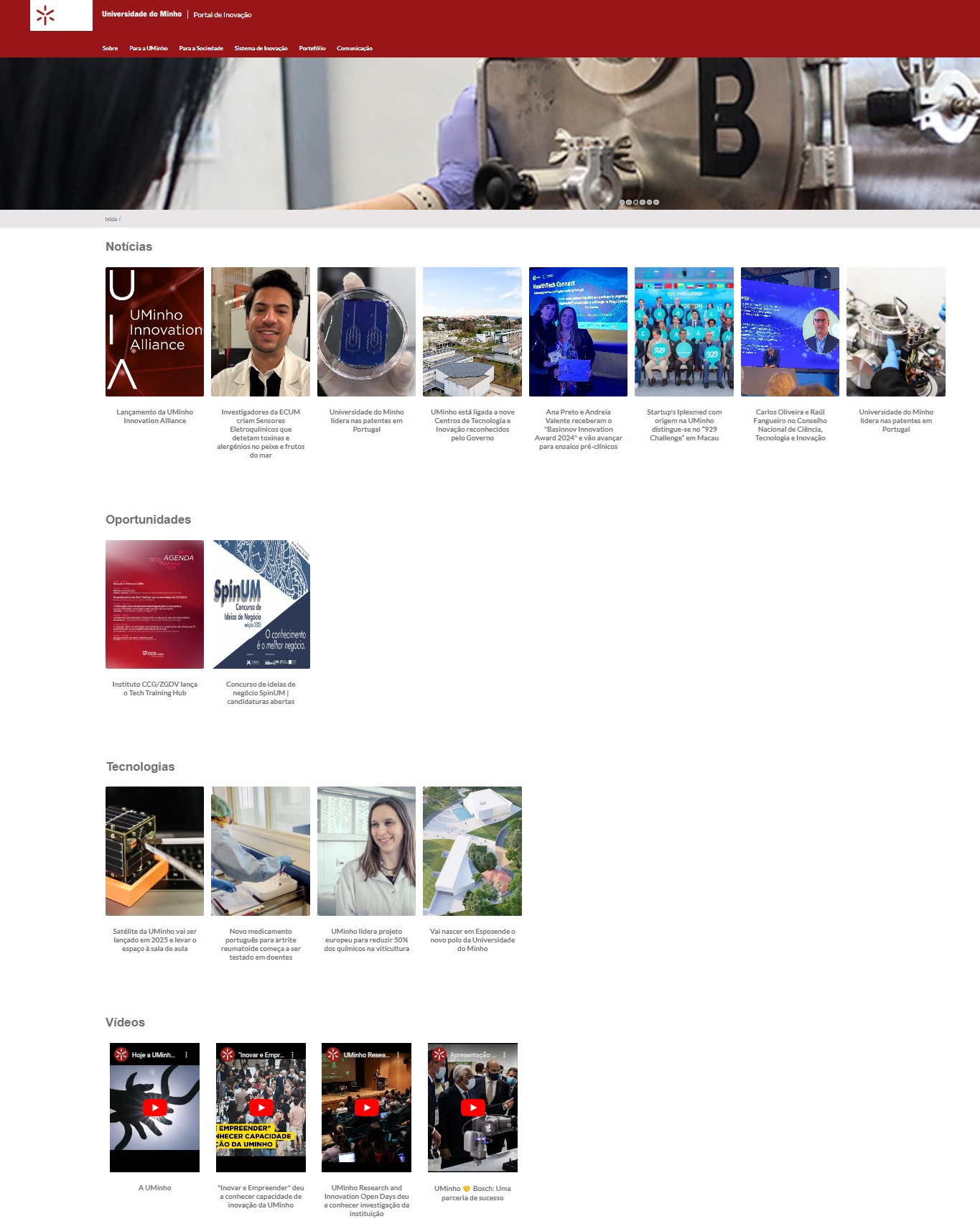 Portal de Inovação da UMinho