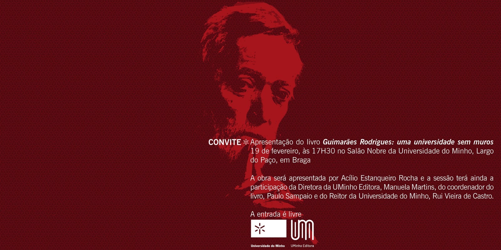 Convite para a sessão de lançamento do livro