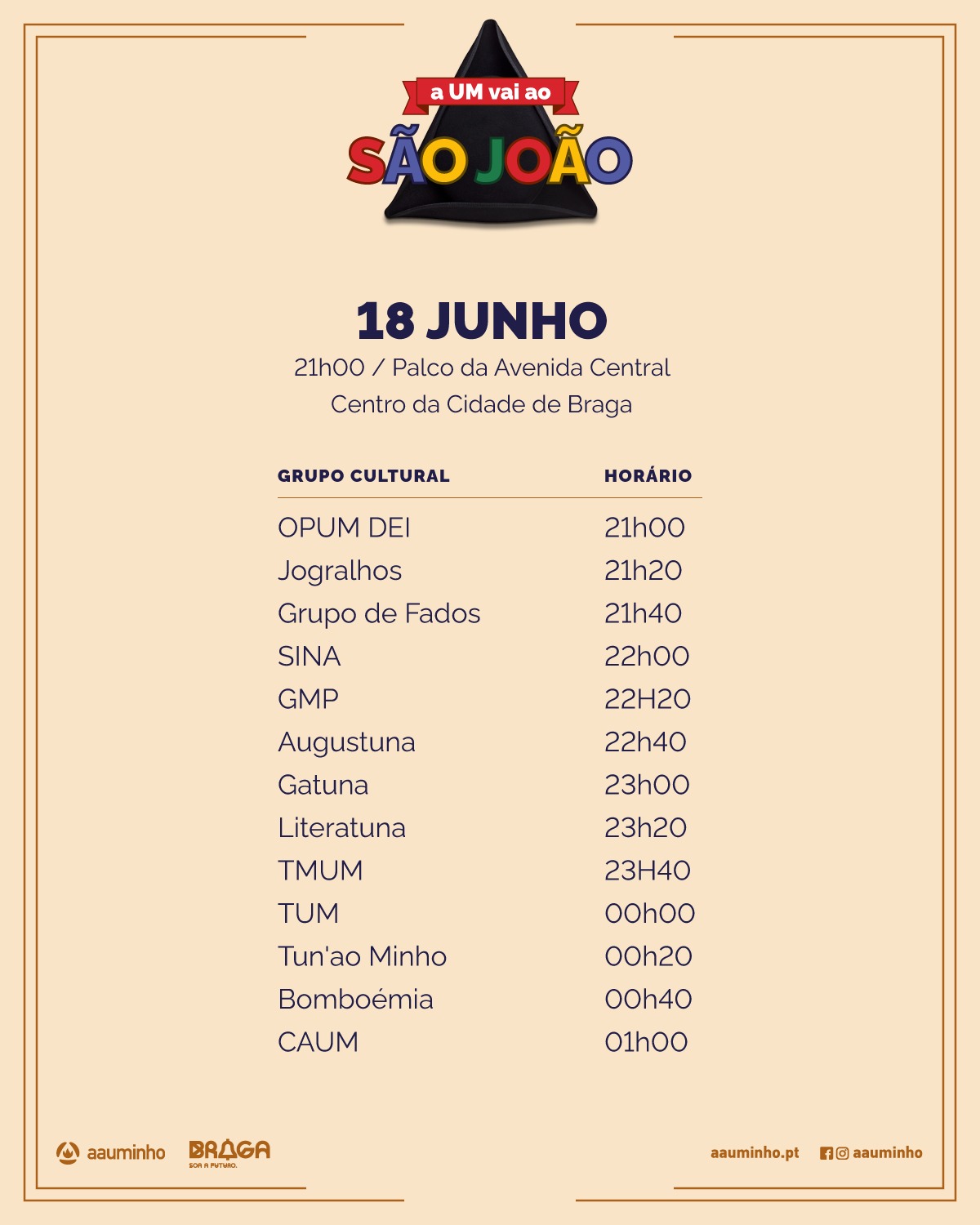 Programa - 18 de junho