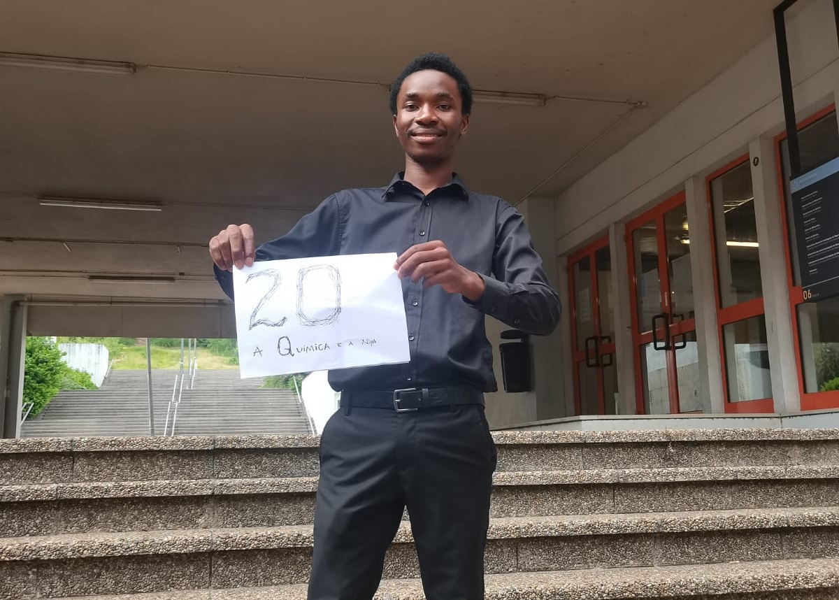 Gercílio Chichava no campus de Gualtar