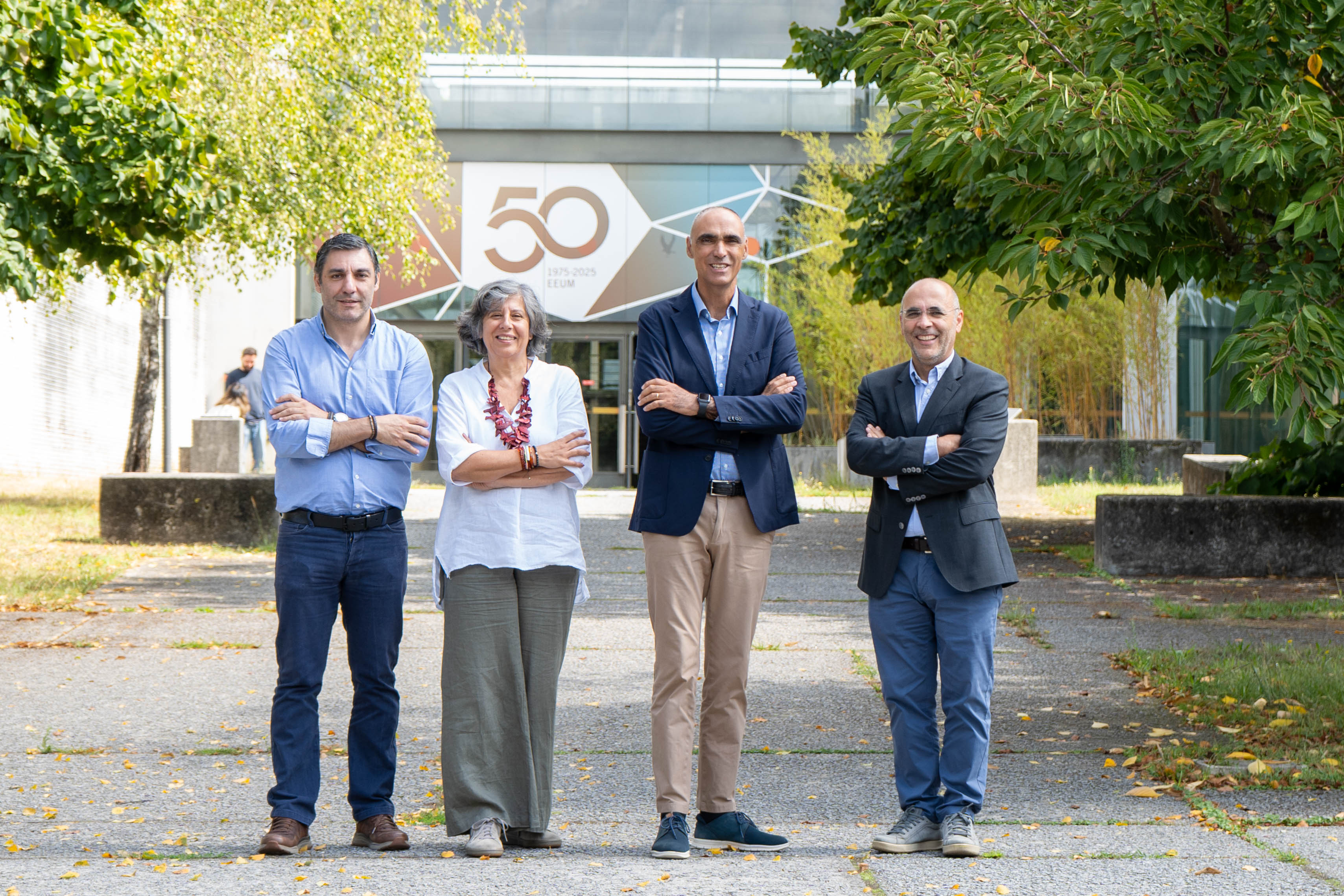 A equipa da Presidência da EEUM - Hélder Puga, Joana Cunha, António Vicente e Daniel Oliveira