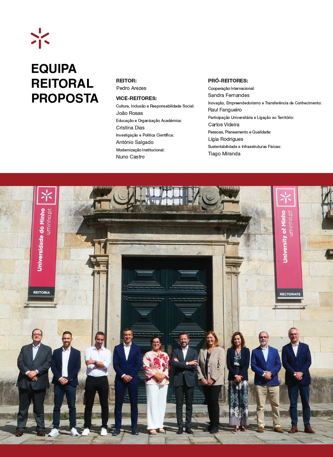 Equipa Reitoral proposta
