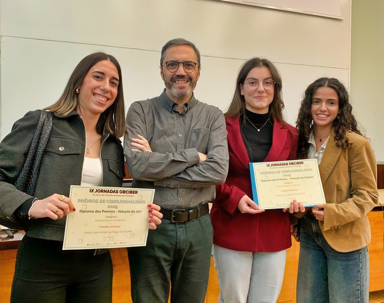 Momento da entrega dos prémios