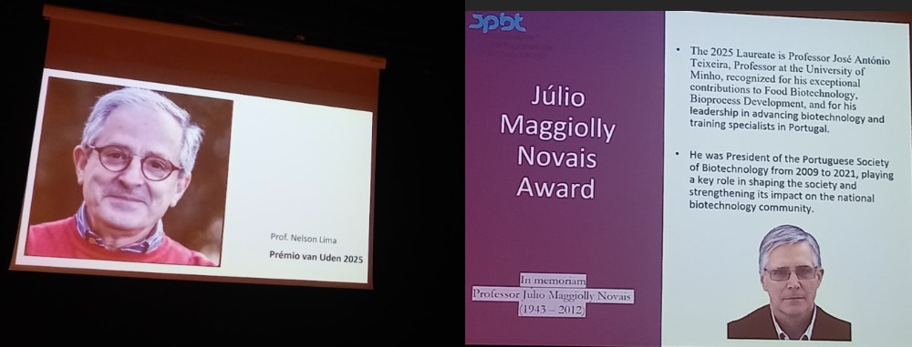 Homenagem aos dois distinguidos na Microbiotec25