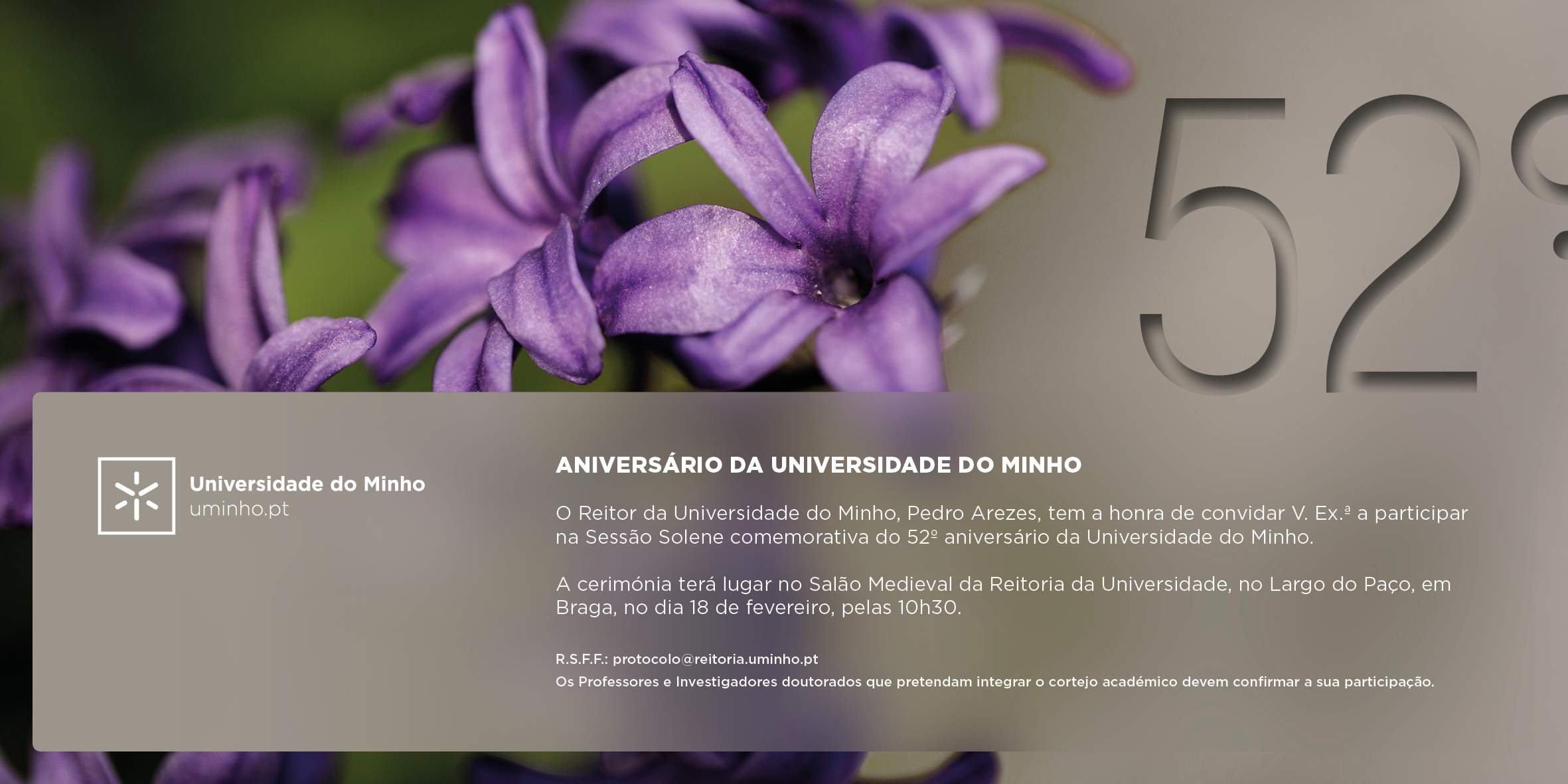 Convite da cerimónia