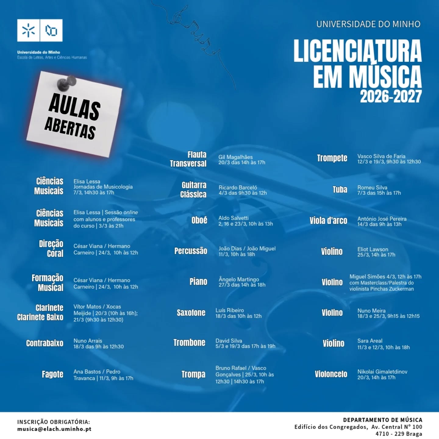 Aulas abertas