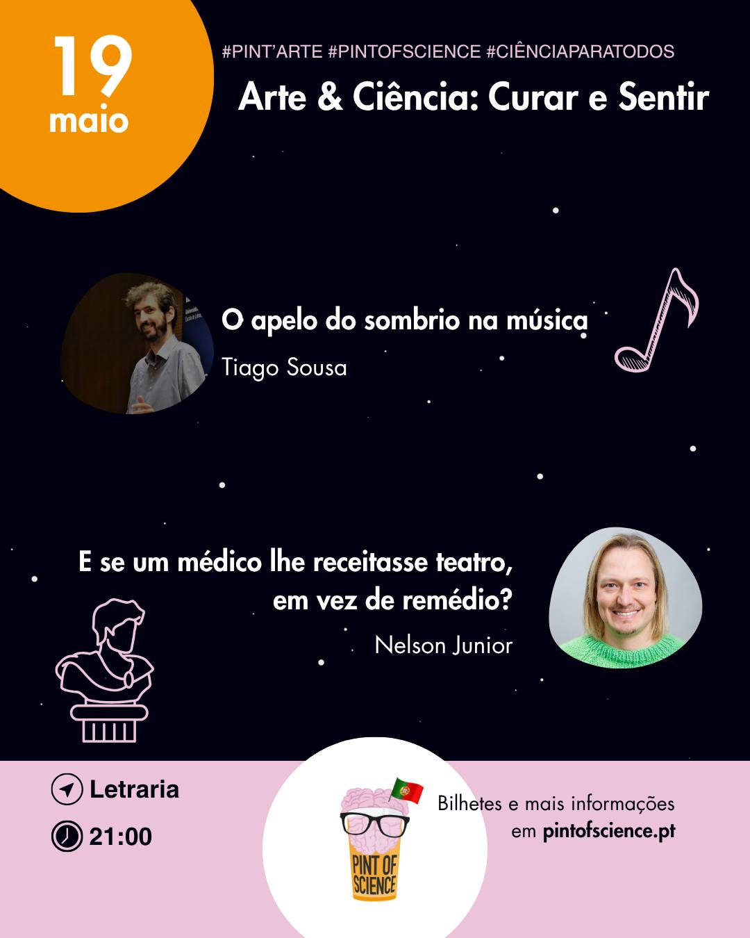 19 de maio, 21h00-23h00