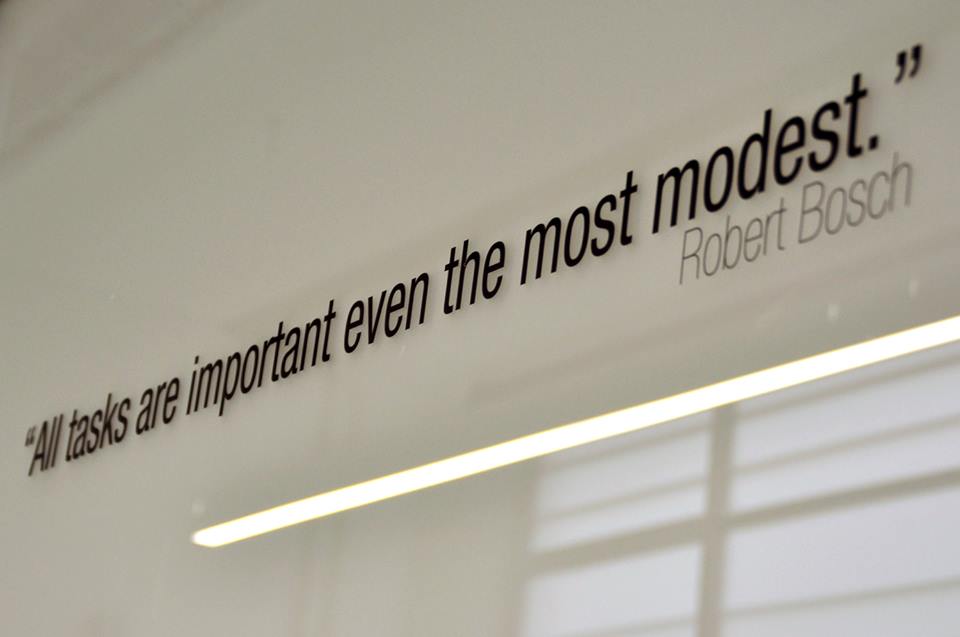 Mensagem de Robert Bosch (foto: GCII-UMinho)