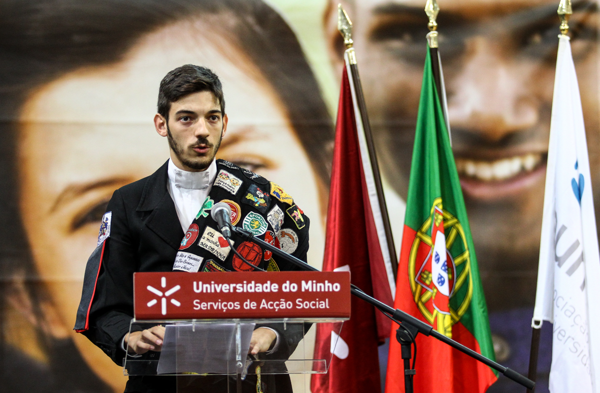 Discurso do presidente da AAUM (foto de Nuno Gonçalves/UMdicas)