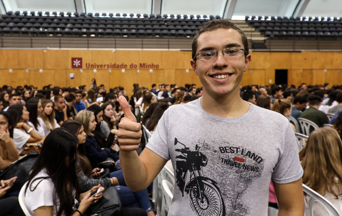 Pedro Cruz, melhor novo aluno, entrou em História com 198.8 valores (foto de Nuno Gonçalves/UMdicas)