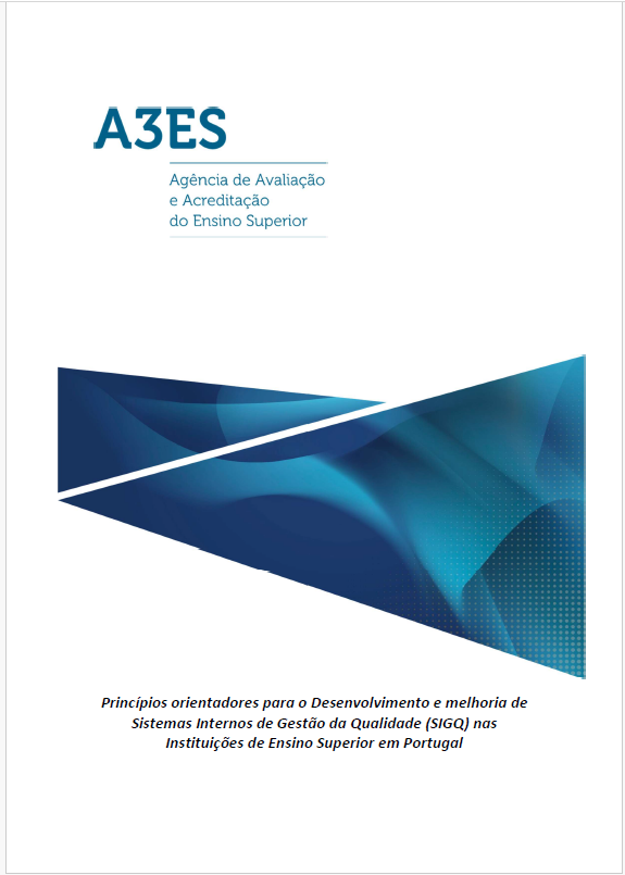 Capa dos Princípios Orientadores para os Sistemas Internos de Garantia da Qualidade.